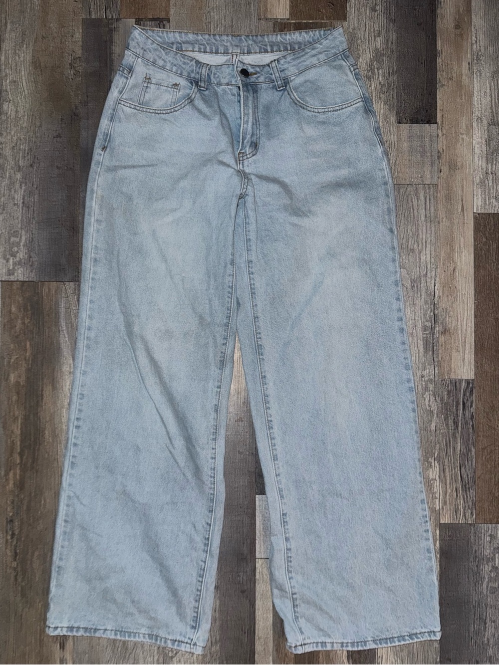 Light Blue Womenβs Wide-Leg Jeans